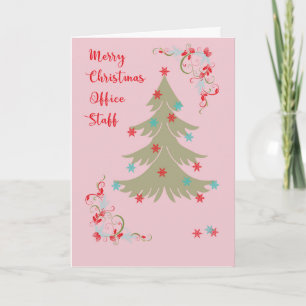 Carte de Noël pour le personnel