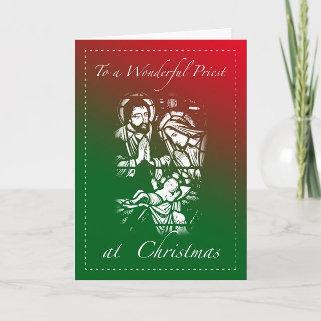 Carte de Noël pour le prêtre (Devant)