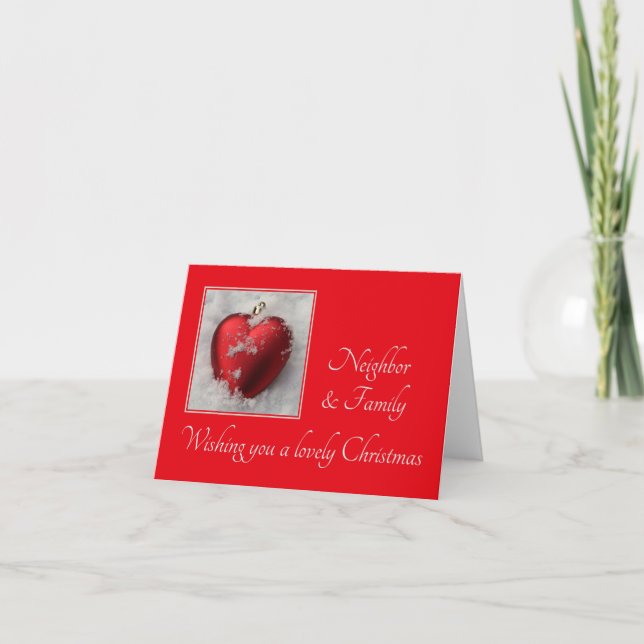 Carte de Noël pour le voisin et la famille (Devant)