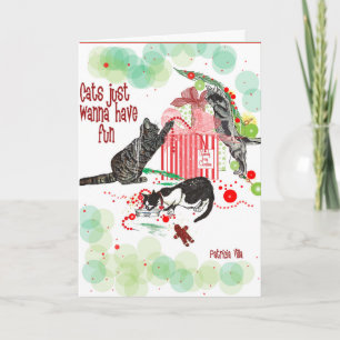 carte de Noël pour les amateurs de chats