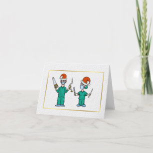 Carte de Noël pour les chirurgiens amusants