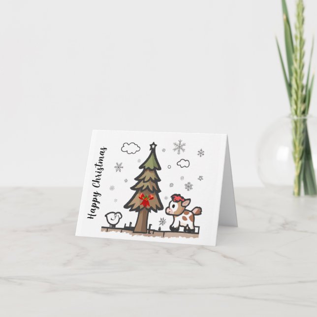 Carte de Noël pour les enfants à envoyer. Noms mod (Devant)