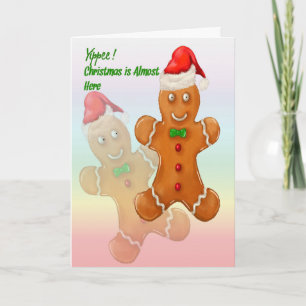 Carte de Noël pour les enfants avec pain d'épice p
