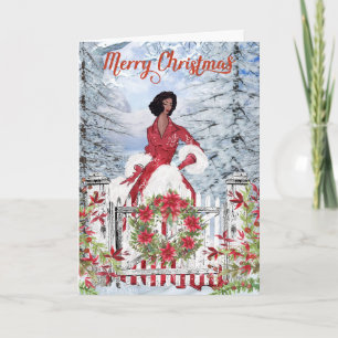 Carte de Noël pour les femmes africaines américain