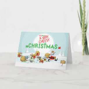 Carte de Noël pour les gens au fromage