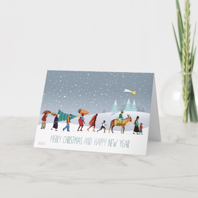 Carte de Noël pour les personnes ethniques qui voy (Devant)