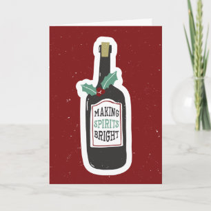 Carte de Noël pour les spiritueux