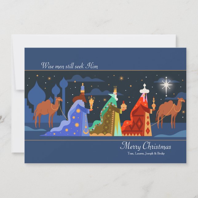 Carte de Noël pour les trois hommes (Devant)