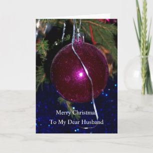 Carte de Noël pour mari modèle boule rouge