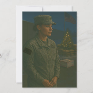 Carte de Noël pour militaire Vous êtes dans nos pe