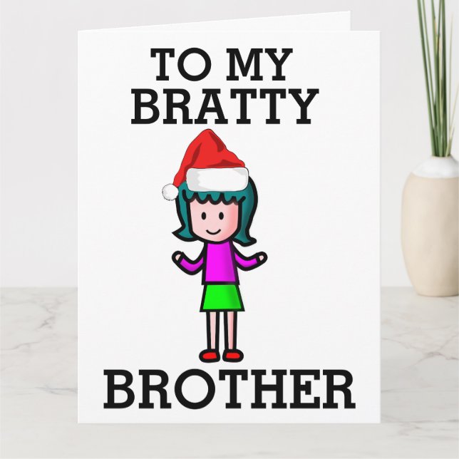 CARTE DE NOËL POUR MON FRÈRE GÂTÉ (Devant)