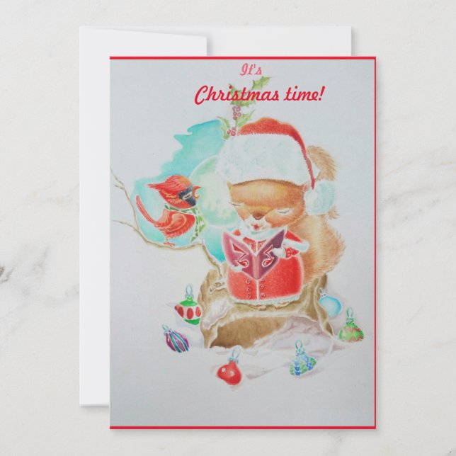 Carte de Noël pour petites filles (Devant)