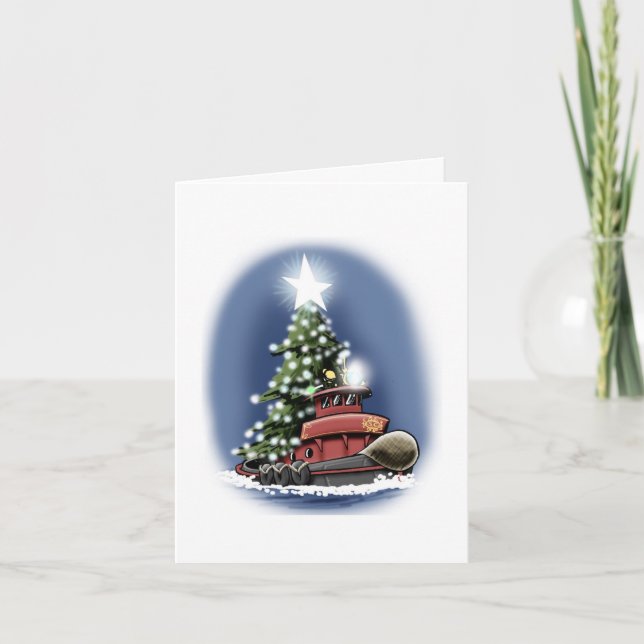 Carte de Noël pour remorqueur (Devant)