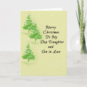Carte de Noël pour Step Daughter et Son in Law