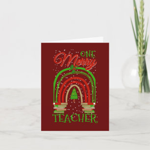 Carte de Noël pour un Enseignant Joyeux sur Mesure