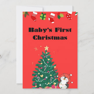 Carte de Noël Premier Noël du bébé