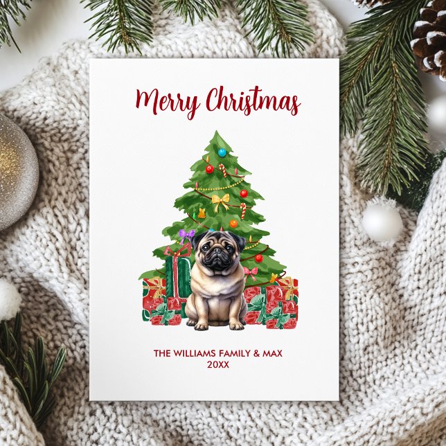 Carte de Noël Pug (Créateur téléchargé)