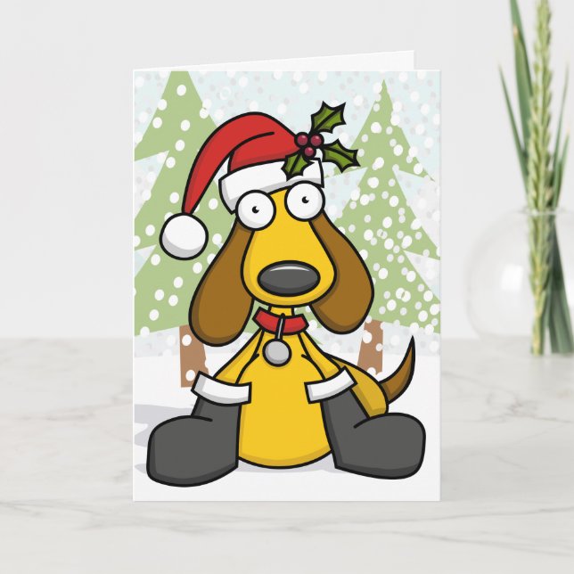 Carte de Noël Puppy Holiday (Devant)