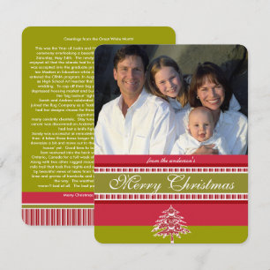 Carte de Noël Red Damas Tree