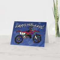 Carte de Noël Red Dirt Bike