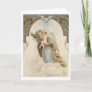 Carte de Noël religieuse allemande vintage