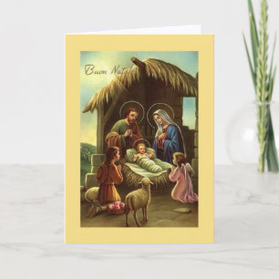 Carte de Noël religieuse de nativité italienne