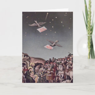 Carte de Noël religieuse italienne vintage