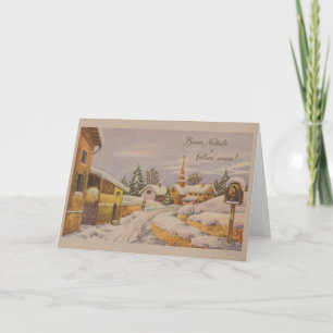 Carte de Noël religieuse italienne vintage