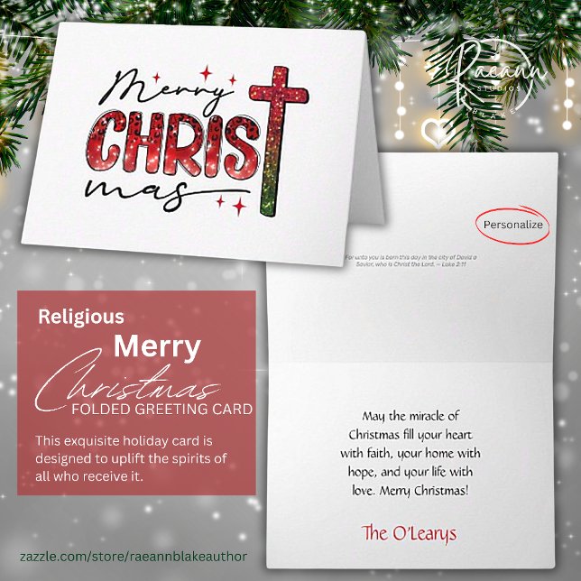 Carte de Noël religieuse "Joyeux Christ-mas" (Créateur téléchargé)