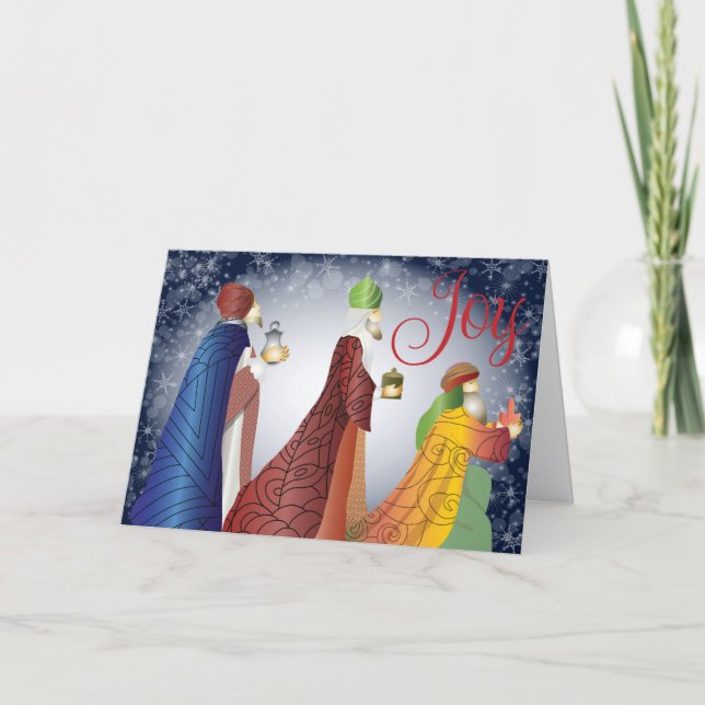 Carte de Noël religieuse Trois Sages (Devant)
