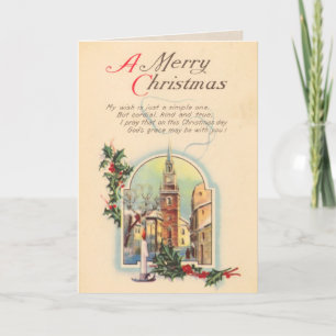 Carte de Noël religieuse vintage