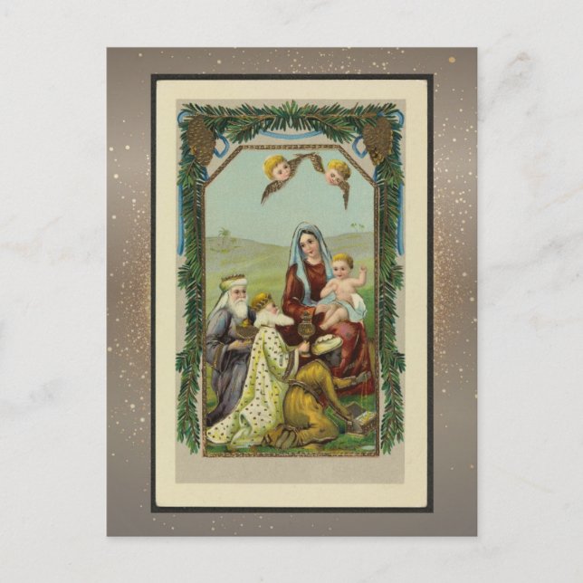 Carte de Noël religieuse vintage (Devant)