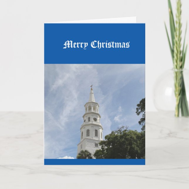 Carte de Noël, Religieux, Chrétien, Église (Devant)