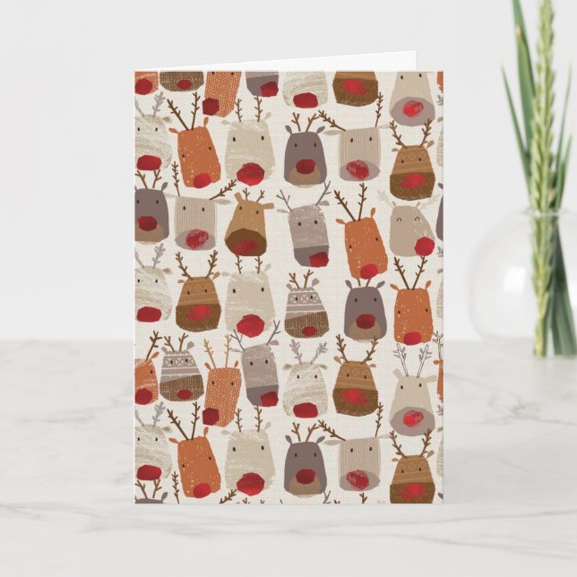 Carte de Noël - Renard de Design Scandinave (Devant)