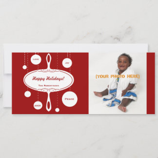 Carte de Noël rétro avec photo et invitation à la 