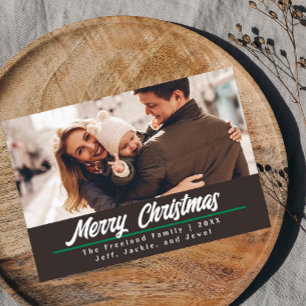 Carte de Noël Retro Brown   horizontal