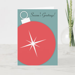 Carte de Noël rétro - Ornement Starburst