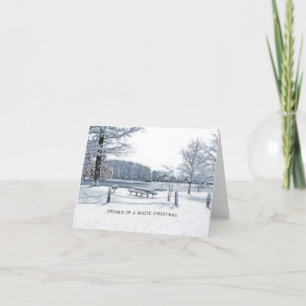 Carte de Noël/ "Rêve d'un Noël blanc"