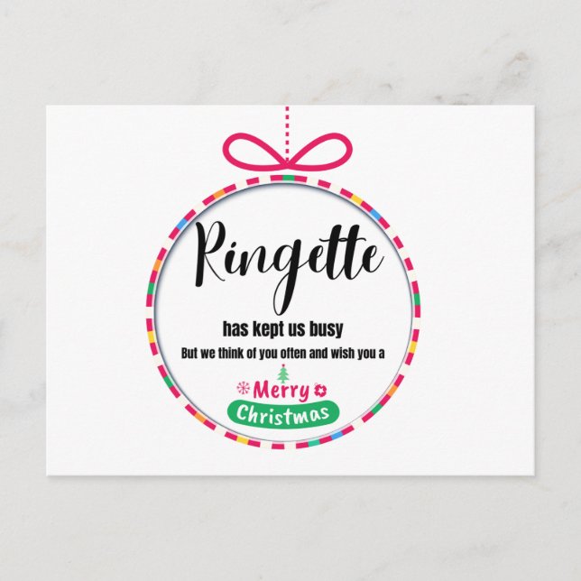 Carte de Noël Ringette (Devant)
