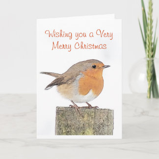 Carte de Noël Robin