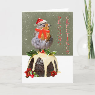 Carte de Noël Robin Rouffled (texte vide)