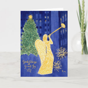 Carte de Noël Rockefeller Angel Blank