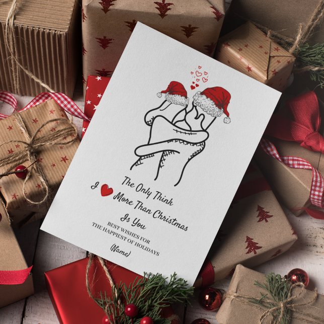 Carte de Noël romantique Amour Noël (Créateur téléchargé)