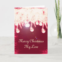 Carte de Noël romantique et magique
