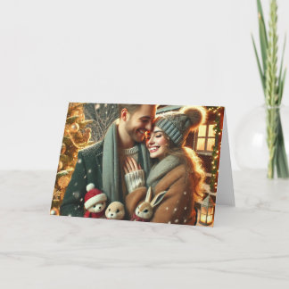 Carte de Noël romantique pour les couples