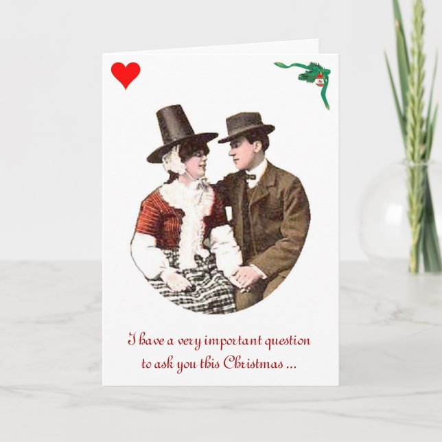 Carte de Noël romantique Whimsicle (Devant)
