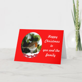 Carte de Noël ronde Robin - personnaliser