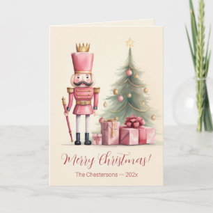 Carte de Noël rose