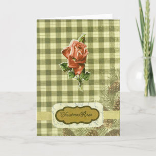 Carte de Noël Rose de Noël