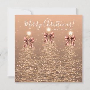 Carte de Noël Rose Gold pour les Fêtes